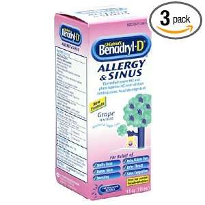  Benadryl Childrens, Benadryl  D Allergy & Sinus Reliev 
