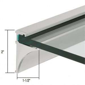   CRL Brushed Nickel 36 Aluminum Shelving Extrusion for 1/4 Glass