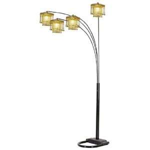  5 Arms Arch Floor Lamp   Black By ORE