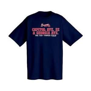 Atlanta Braves Youth Intersection Stadium T shirt by Majestic Athletic 