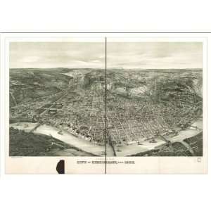  Historic Cincinnati, Ohio, c. 1900 (L) Panoramic Map 