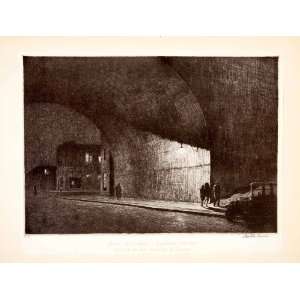  1931 Aquatone Martin Lewis Arch Midnight Tunnel Underpass 