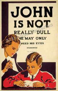 1936 John is Not Really Dull WPA Eye Chart Poster 24x38  
