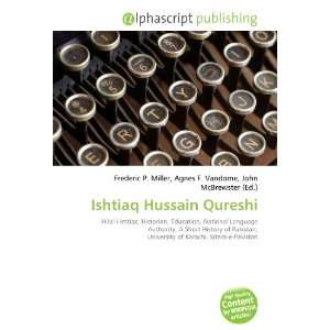  Ishtiaq Hussain Qureshi (9786133892224) Books