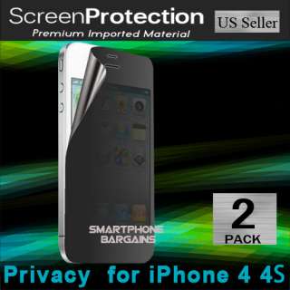 2X For iPhone 4 4G 4S 360° Anti Spy Privacy Filter Screen Protector 