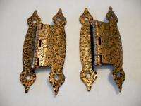 VINTAGE Hammered Copper Colonial HINGES 3/8 Offset H Style Rustic 