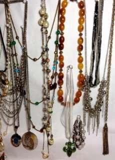 Huge Vintage Antique Estate Jewelry Lot Necklaces Earrings 