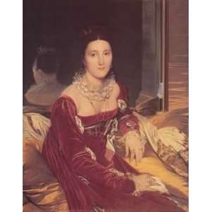  12X16 inch Ingres Madame de Senonnes 1814 Canvas Art 