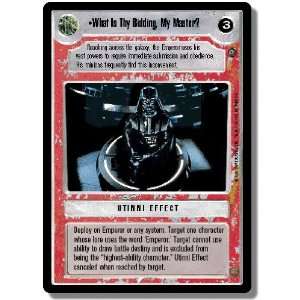  Star Wars CCG Dagobah Rare What Is Thy Bidding, My Master 