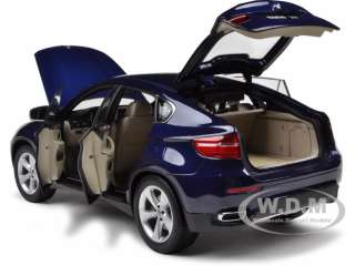 Brand new 118 scale diecast model car of 2011 2012 BMW X6 Deep Sea 