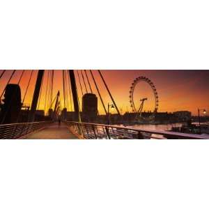   , Ferris Wheel in Back, London, England by Panoramic Images , 24x72