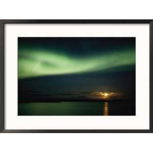  Auroral Curtain Over Water at Sunset Framed Photographic 
