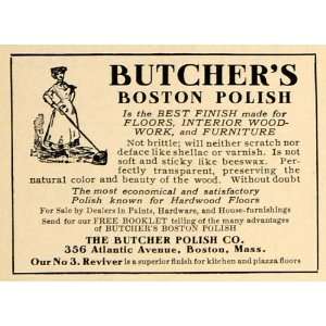  1906 Ad Butcher Polish Company Hardwood Floors Finish 