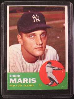 ROGER MARIS 1963 TOPPS #120 EXCELLENT UNGRADED lw  