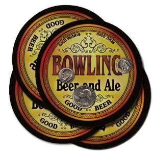  Bowling Beer and Ale Coaster Set