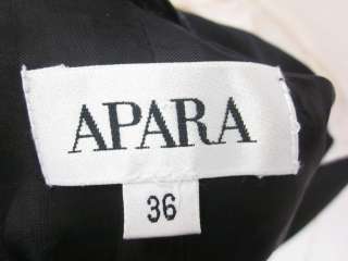 APARA Black Wool Lined Blazer Slacks Pants Suit Sz 36  