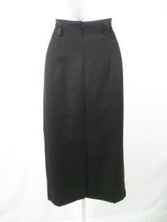  Black Skirt Full Length 100% Wool 38  