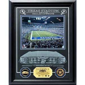  Dallas Cowboys Texas Stadium Etched Glass 24KT Gold Coin 
