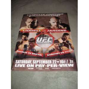   & Sanchez vs Fitch UFC Boxing 18x 21 Inches Poster
