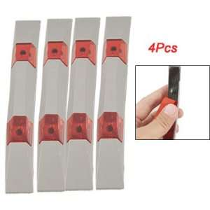 Amico Car Auto 4 Pcs Plastic Door Protector Decor 3D Sticker Gray Red
