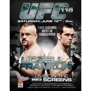  Ufc 115 Liddell Vs Franklin Poster #01 24x36