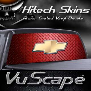 Vuscape Truck Rear Window Graphic  Chevy Red D. Plate  