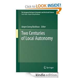 Two Centuries of Local Autonomy (The European Heritage in Economics 