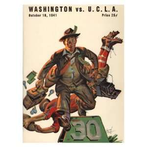  Washington vs. UCLA, 1941 Sports Giclee Poster Print 