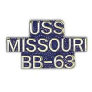  U.S. Navy USS Missouri BB 63 Pin 1 Arts, Crafts & Sewing