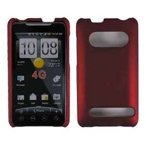  HTC 4G/SUPERSONIC Red Rubberrized HARD Protector Case 
