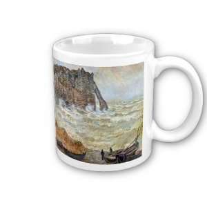  Stormy Sea (La Porte D Aval) By Claude Monet Coffee Cup 