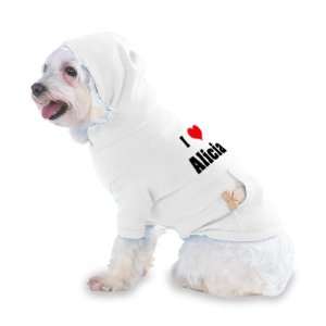  I Love/Heart Alicia Hooded (Hoody) T Shirt with pocket for 