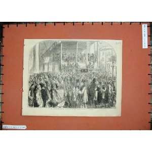  1857 Westminster Election Parliament Men People Print 