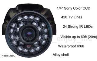 CCTV 4CH H.264 DVR+4x Sony CCD 420TVL Security System   