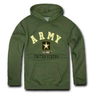  OLIVE UNITED STATES ARMY MILITARY FLEECE PULLOVER HOODIES 