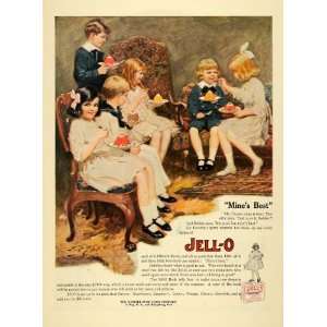 1919 Ad Jello Gelatin Molds Dessert Children Genesee Pure Food Norman 