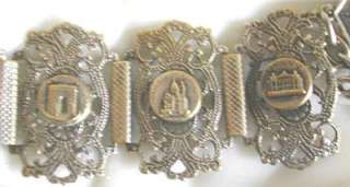 Rare and Wonderful Vintage PARIS Souvenir Bracelet Notre Dame Eiffel 