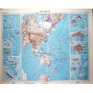  Colour Map 1958 Orient Tonga Wake Caledonia Fiji