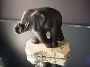 Maigon Daga Studio Pottery Elephant w/Slate Post Modern  