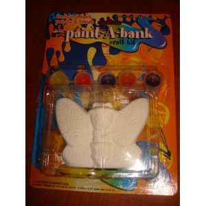   PAINT A BANK CRAFT KIT for kids Includes brush & paint Toys & Games