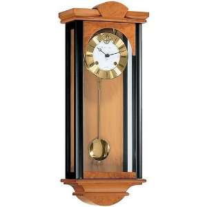   Open Escapement Solid Wood Wall Clock with Bell Strike