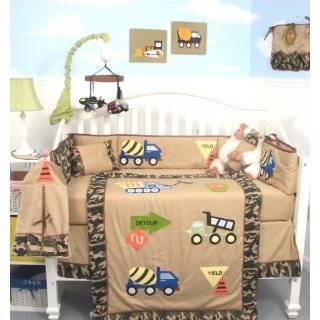 SoHo Camouflage Trucks Baby Crib Nursery Bedding Set 13 pcs included 