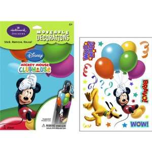 Lets Party By Hallmark Disney Mickey and Pluto Small Removable Wall 