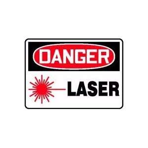  DANGER LASER (W/GRAPHIC) 10 x 14 Dura Aluma Lite Sign 