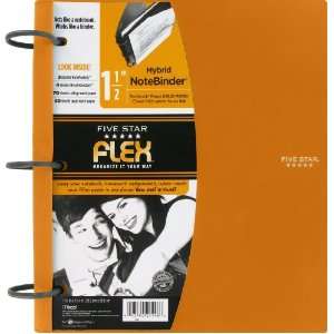  Five Star Flex Hybrid NoteBinder, 1.5 Inch, Orange (72871 
