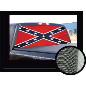 DIXIE FLAG 16 x 54   Rear Window Graphic flames compact pickup truck 