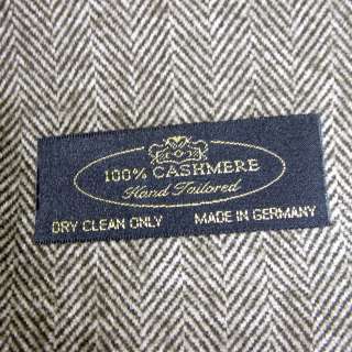   100% Cashmere Scarf Herringbone brown Soft NEW Made in Germany elegant