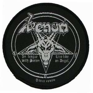  Venom League With Satan Black Music Band Woven Patch 
