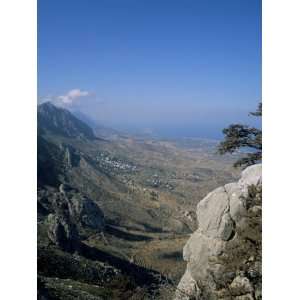 St. Hilarion View to the West Over Karaman Village and Mediterranean 