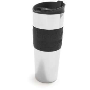   Steel Travel Press Mugs, Black 15 oz. 